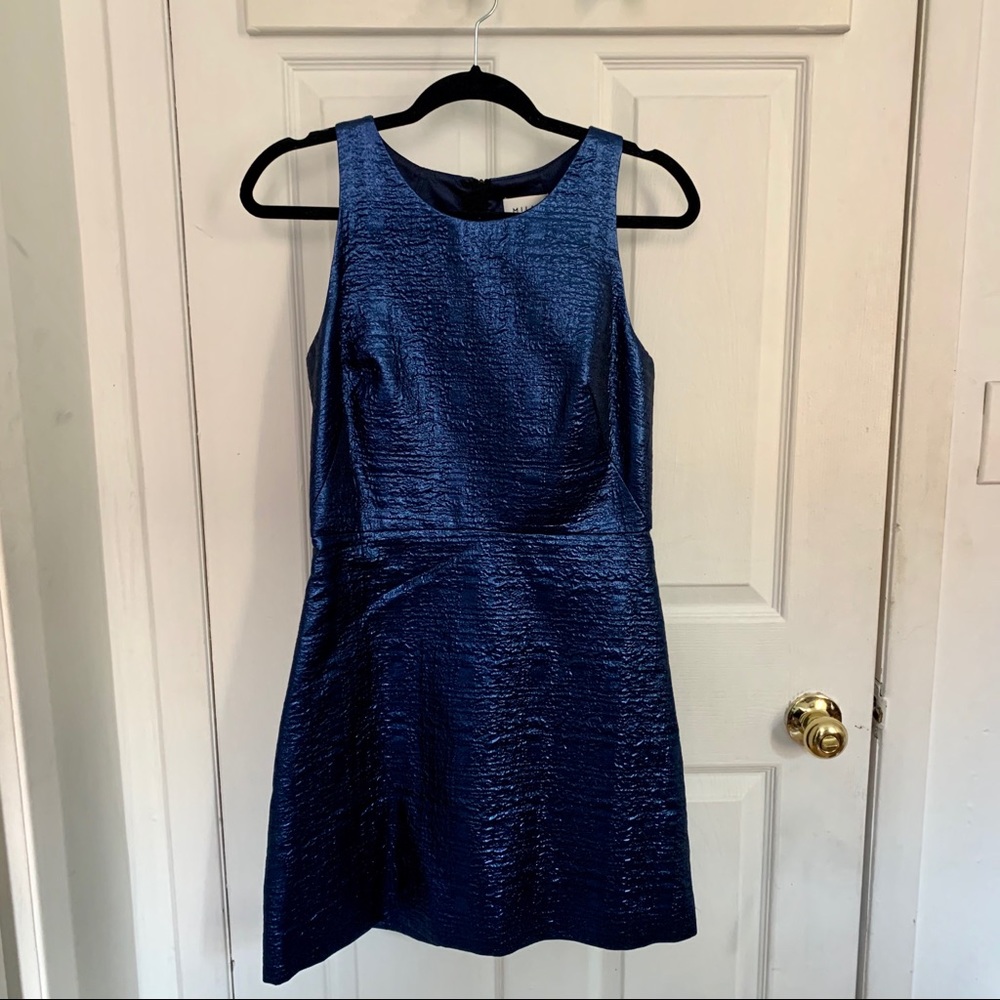 Milly Navy Blue Metallic Dress - Worn once!